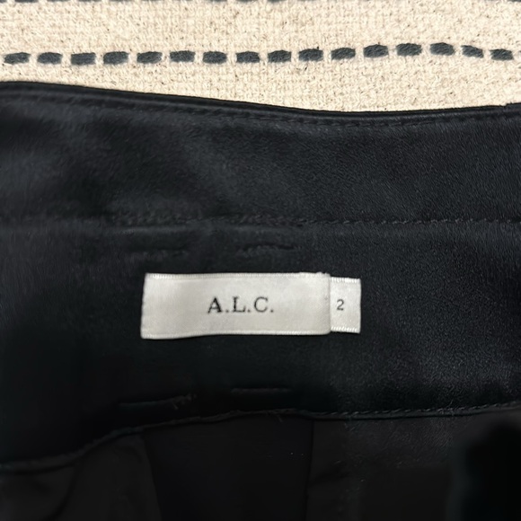 A.L.C Black Satin Adam Tie Waist Cargo Pants - Picture 6 of 7